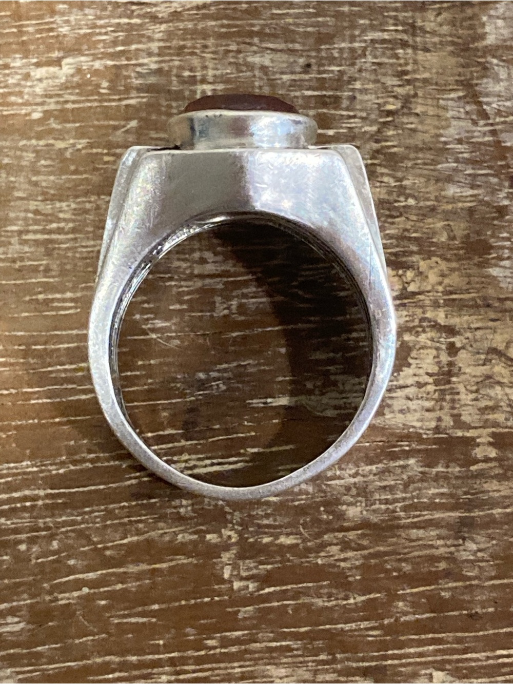 Sterling Silver Ring Band STS Chuck Clemency Silver Orange with Crosses Sz 10 - Picture 15 of 16